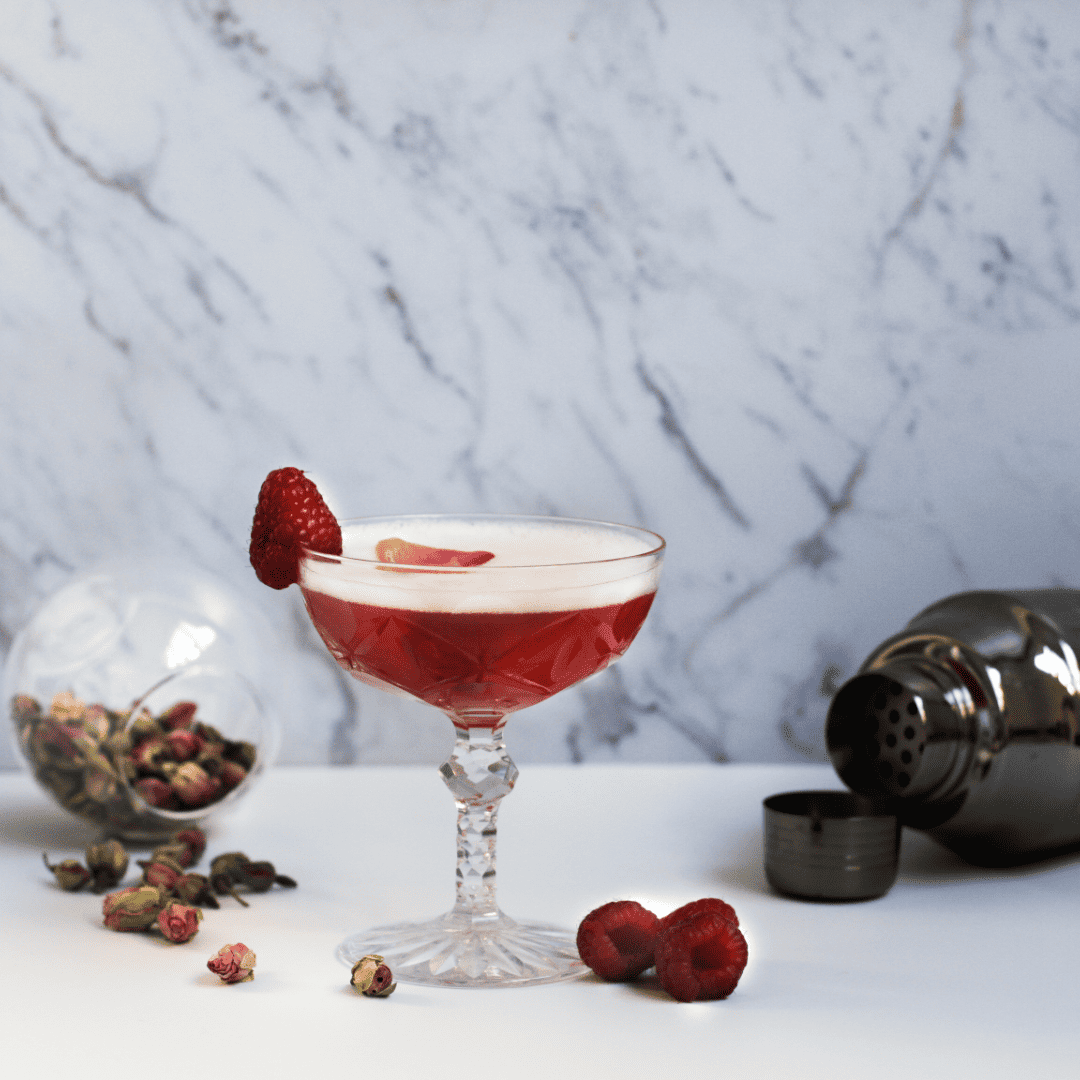 cocktail rose berry framboise rose pomme