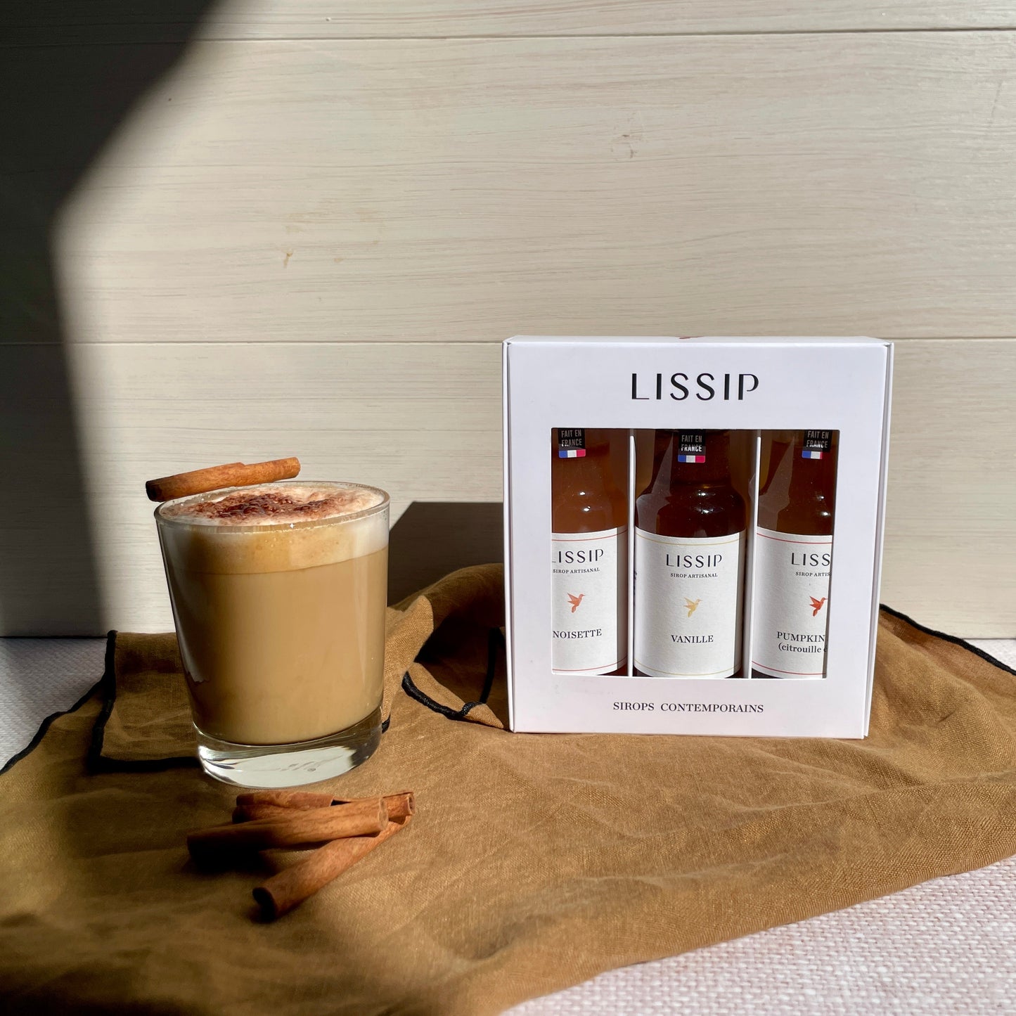 coffret lissip boissons gourmandes vu de face