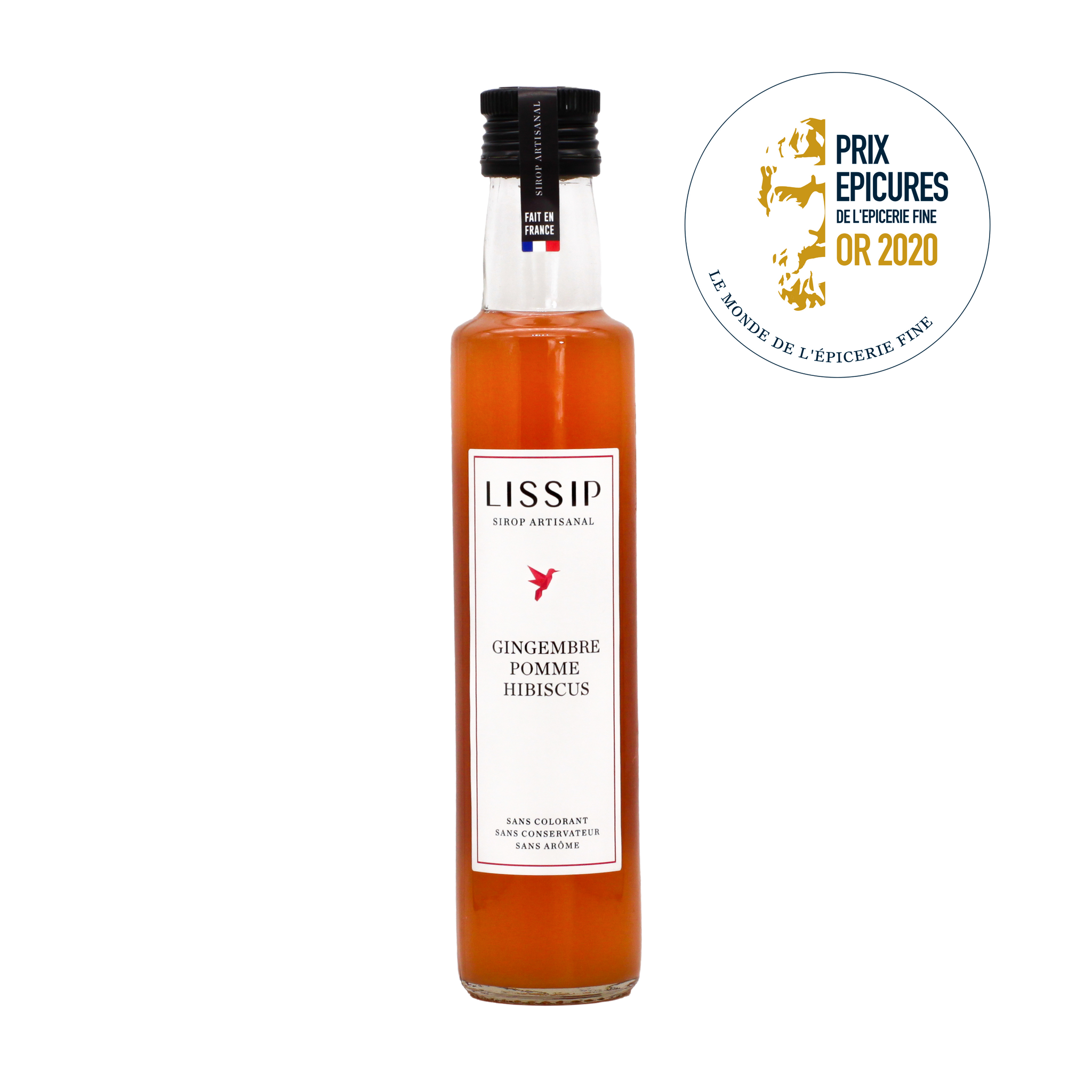 Sirop Gingembre Pomme Hibiscus 25cl - SIROPS LISSIP